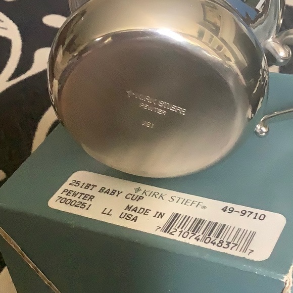 Kirk-Stieff Pewter Baby Cup 251 Never Used NIB - Picture 7 of 15